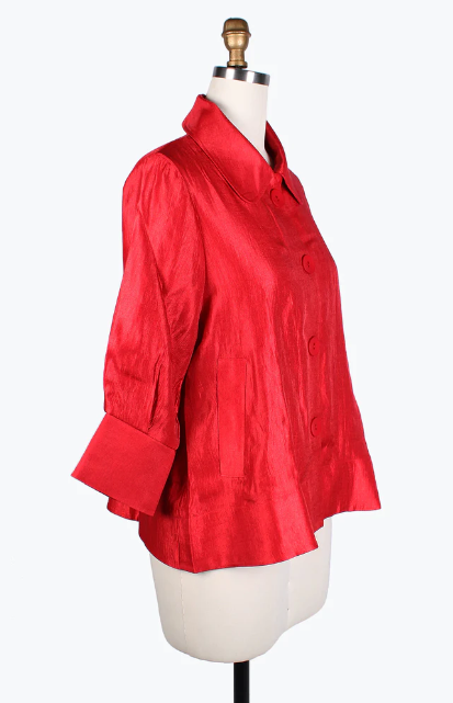 DAMEE WIDE BALL COLLAR JKT - 4741 - ROSE RED