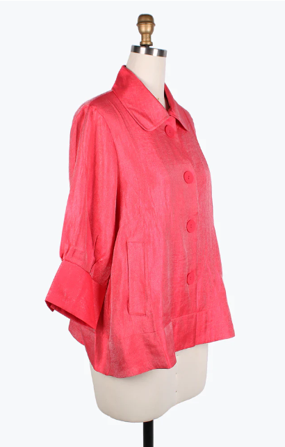 DAMEE WIDE BALL COLLAR JKT - 4741 - CORAL RED