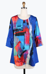 DAMEE OIL PAINTING R/N TUNIC - 9209-MLT
