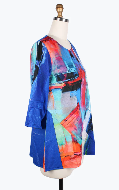 DAMEE OIL PAINTING R/N TUNIC - 9209-MLT