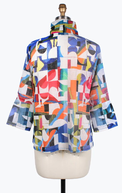 DAMEE GEOMETRIC BUTTON PATCH JKT - 4794-MLT