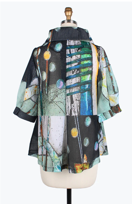 DAMEE MIXED ART MID SWING JKT - 4807-MLT
