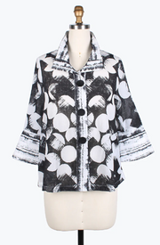 DAMEE BRUSHED DOTS SHORT JKT- 4815-BLK