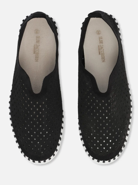 Ilse Jacobsen Tulips PLATFORM Flats - BLACK