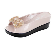Helen's Heart Casual Slide Shoe - 8127-25 CREAM