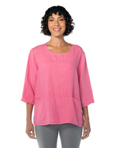 Cut Loose Solid Linen Pocket Pullover - 4407943