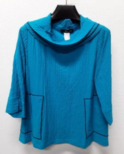 Moonlight Relaxed Fit Classic Cowl Neck Tunic - 3515 - TURQ