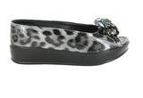 Helens Heart Leopard Slide Shoe - 8127-60 BLACK