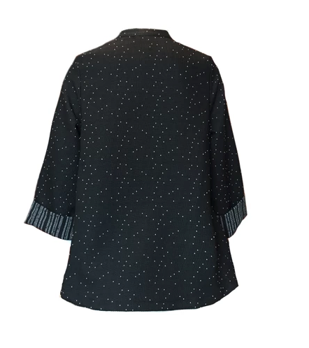 Moonlight Dots And Stripes Asymmetric Jacket - 2690