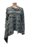 Moonlight Soft Textured Asymmetric Sweater in Grey - 2944