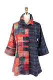 Damee NY Mixed-Print Corduroy Button Patch Jacket in Multi - 4593